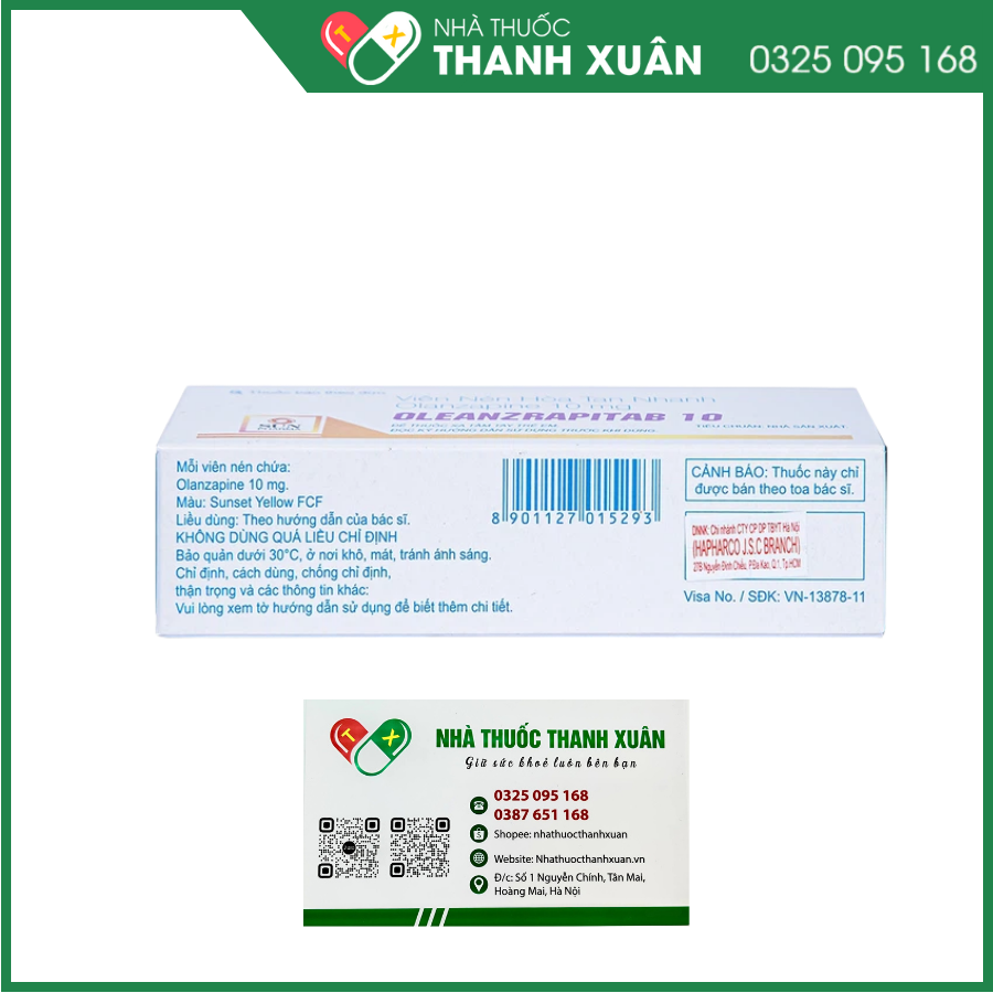 Oleanzrapitab 10 điều trị tâm thần phân liệt